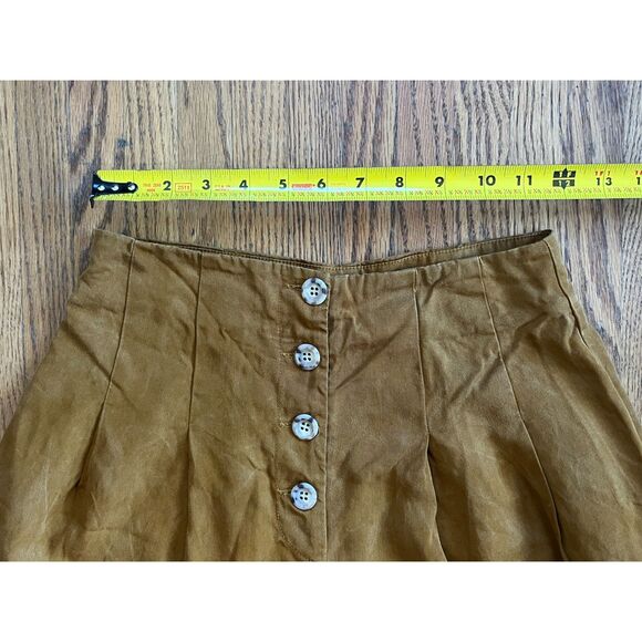 VETTA Brown Capsule Wide Leg Button Fly Cropped Culottes Pants Women's Size 2 - Picture 6 of 9